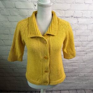 MEXX Yellow Short Sleeve Cardigan Small